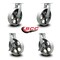 Service Caster 12 Inch Heavy Duty Semi Steel Cast Iron Wheel Swivel Caster Set with 2 Brakes SCC-KP92S1230-SSR-2-SLB-2 - alternate 6